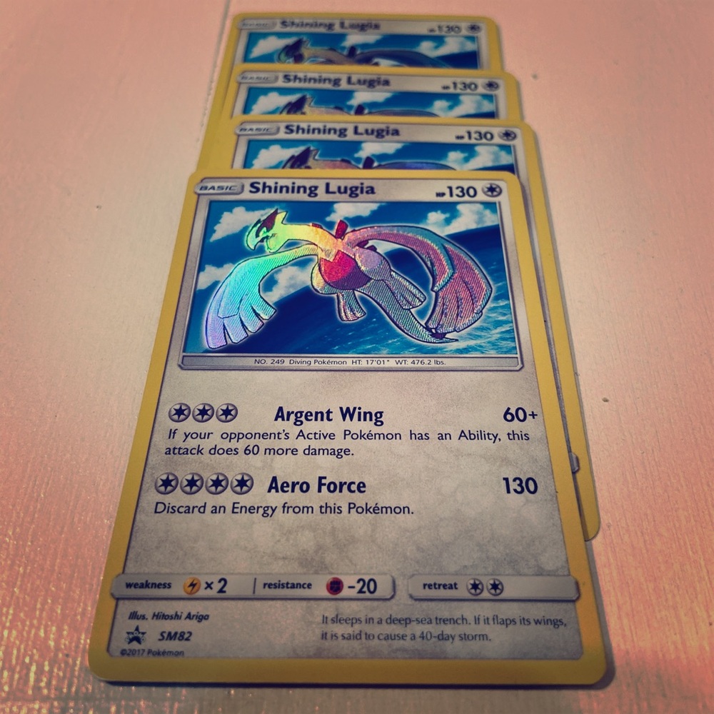 ✨4 mint condition ⭐️shining⭐️lugia promo rare✨